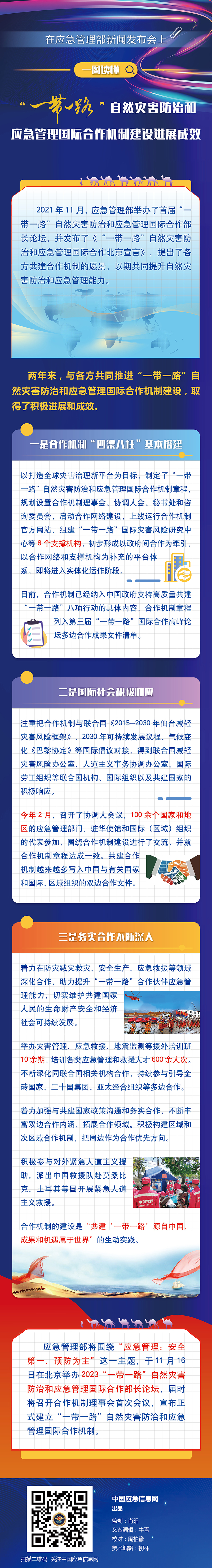 一图读懂 | 一带一路”自然灾害防治和应急管理国际合作机制建设进展成效(图1)